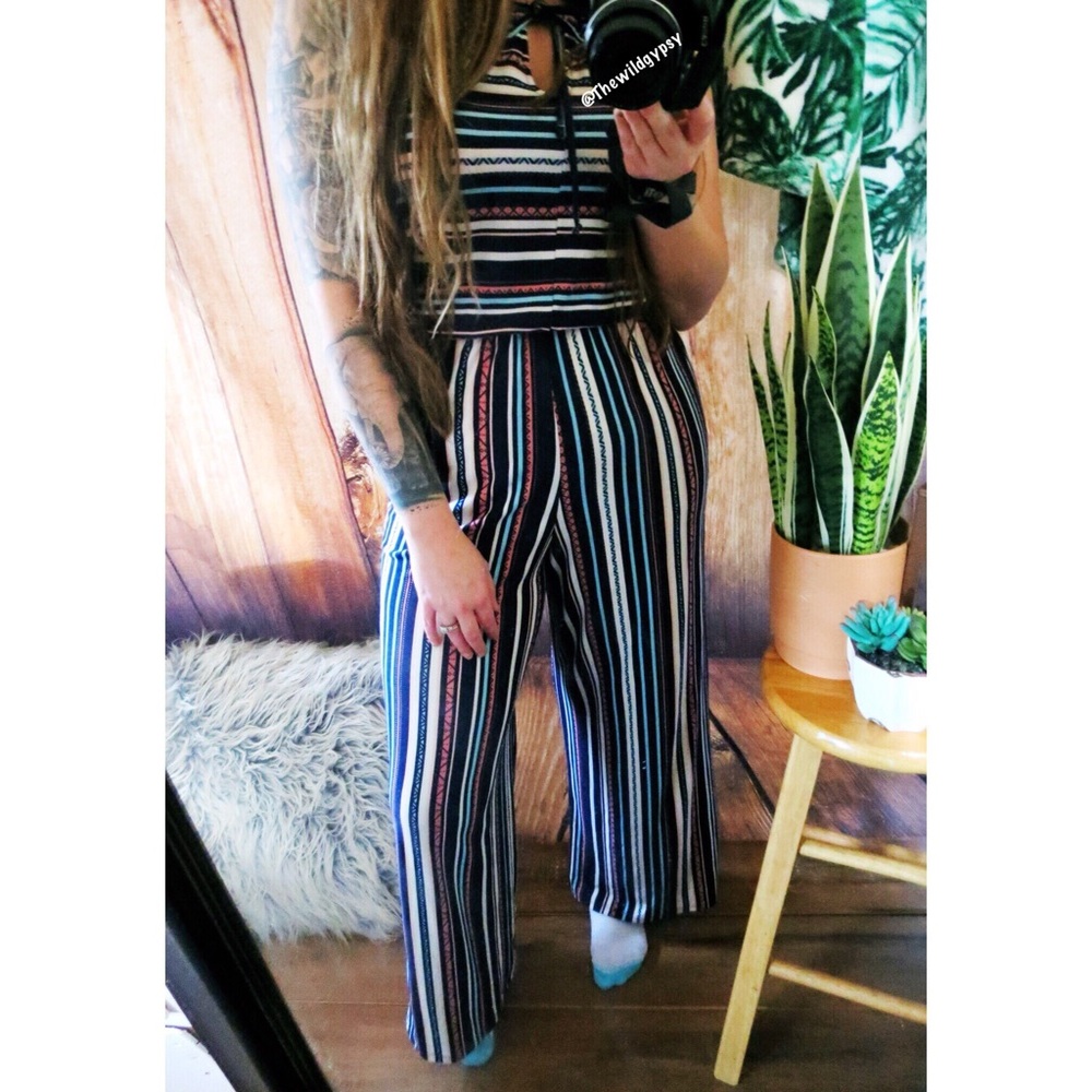 NWOT Ultra soft striped jumpsuit ✨ - Picture 2 of 3